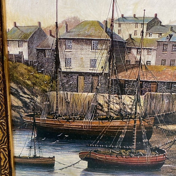 Kevin Platt Collection Painting of Port Isaac Framed Picture Art - Picture 8 of 17